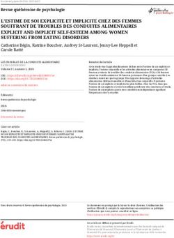 L'ESTIME DE SOI EXPLICITE ET IMPLICITE CHEZ DES FEMMES SOUFFRANT DE TROUBLES DES CONDUITES ALIMENTAIRES EXPLICIT AND IMPLICIT SELF-ESTEEM AMONG ...