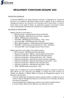 RÈGLEMENT CONCOURS SESAME 2020