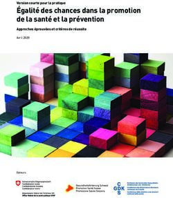 Égalité des chances dans la promotion de la santé et la prévention - Version courte pour la pratique Approches éprouvées et critères de réussite - BAG