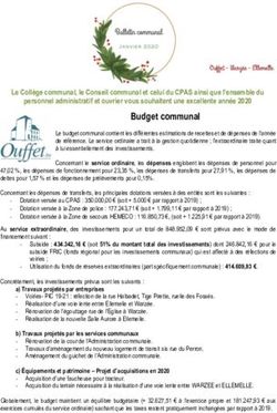 Budget communal Le Coll&egrave;ge communal, le Conseil communal et celui du CPAS ainsi que l'ensemble du personnel administratif et ouvrier vous ...