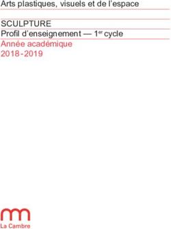 SCULPTURE Année académique 2018 2019 - Profil d'enseignement - 1er cycle Arts plastiques, visuels et de l'espace