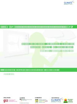 PAS-PNA BENIN Etude de Vulnérabilité Sectorielle face aux changements climatiques au Bénin - Climate Analytics