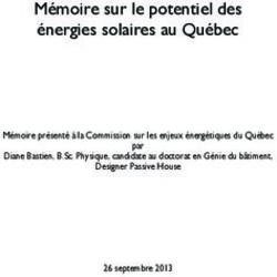 Mémoire sur le potentiel des énergies solaires au Québec - Mémoire présenté à la Commission sur les enjeux énergétiques du Québec par Diane ...