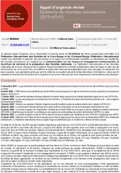 APPEL D'URGENCE RÉVISÉ ÉPIDÉMIE DE NOUVEAU CORONAVIRUS (2019-NCOV) - RELIEFWEB