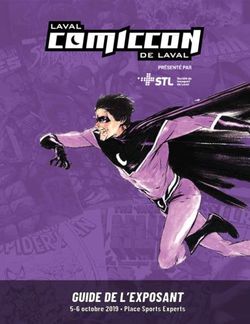GUIDE DE L'EXPOSANT 5-6 octobre 2019 Place Sports Experts - Comiccon de Laval