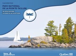 PARC NATIONAL DE LA POINTE-TAILLON - PLAN DIRECTEUR