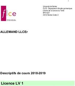 Licence LV 1 - ALLEMAND LLCEr - Descriptifs de cours 2018-2019 - Université de Nantes FLCE - Département d'études germaniques Chemin de la Censive ...