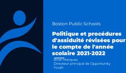 Politique et proc&eacute;dures d'assiduit&eacute; r&eacute;vis&eacute;es pour le compte de l'ann&eacute;e scolaire 2021-2022 - Brian Marques Directeur principal de Opportunity