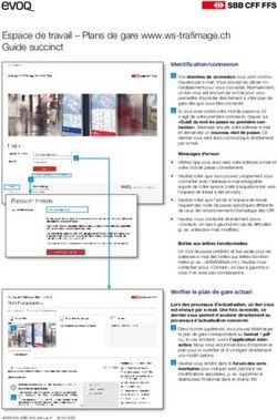 Espace de travail - Plans de gare www.ws-trafimage.ch Guide succinct