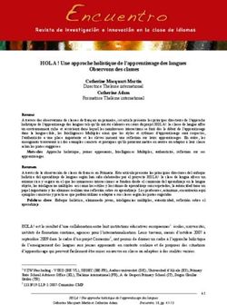 HOLA ! Une approche holistique de l'apprentissage des langues Observons des classes