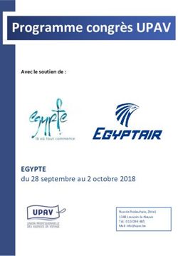 Programme congrès UPAV - EGYPTE du 28 septembre au 2 octobre 2018 - rtk Travel Center