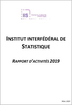 INSTITUT INTERFÉDÉRAL DE STATISTIQUE - RAPPORT D'ACTIVITÉS 2019 - DEFINITIF