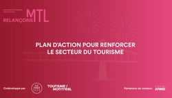 Plan d'action pour la relance du secteur touristique - 27 novembre 2020