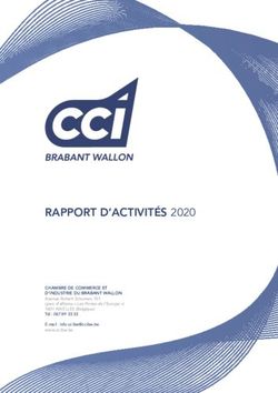 RAPPORT D'ACTIVITÉS 2020 - CHAMBRE DE COMMERCE ET D'INDUSTRIE DU BRABANT WALLON Avenue Robert Schuman, 101 - CCIBW