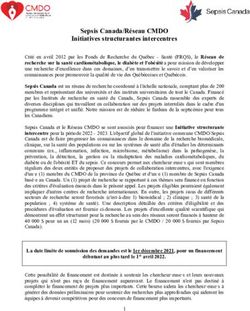 Sepsis Canada/R&eacute;seau CMDO Initiatives structurantes intercentres