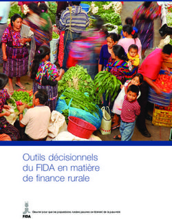 Outils décisionnels du FIDA en matière de finance rurale