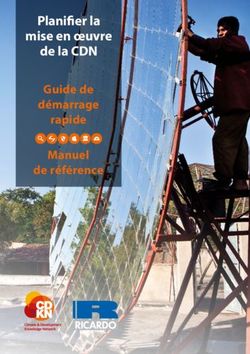 Planifier la mise en oeuvre de la CDN - Guide de démarrage rapide Manuel de référence - unfccc