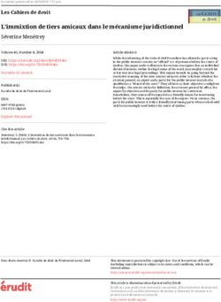 L'immixtion de tiers amicaux dans le mécanisme juridictionnel - Érudit