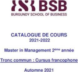 CATALOGUE DE COURS 2021-2022 Tronc Commun : Cursus Francophone Automne ...