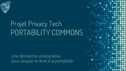 PORTABILITY COMMONS Projet Privacy Tech - Une démarche collaborative pour assurer le droit à la portabilité