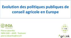 Evolution des politiques publiques de conseil agricole en Europe - Pierre Labarthe INRA SAD - AGIR - Toulouse ...