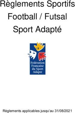 Règlements Sportifs Football / Futsal Sport Adapté - Règlements applicables jusqu'au 31/08/2021
