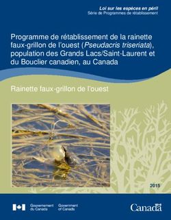 Programme de rétablissement de la rainette faux-grillon de l'ouest (Pseudacris triseriata), population des Grands Lacs/Saint-Laurent et du ...
