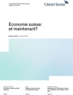 Économie suisse: et maintenant? - Credit Suisse