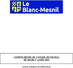 COMPTE-RENDU DU CONSEIL MUNICIPAL DU JEUDI 1 - er AVRIL 2021 (Annexe au Registre des Délibérations)