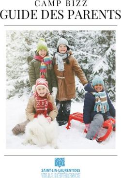 GUIDE DES PARENTS CAMP BIZZ - Saint-Lin-Laurentides