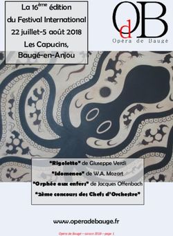 Du Festival International 22 juillet-5 août 2018 Les Capucins, Baugé-en-Anjou