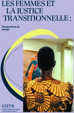 LES FEMMES ET LA JUSTICE TRANSITIONNELLE : Perspectives du terrain