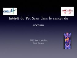 Intérêt du Pet Scan dans le cancer du rectum - DESC Brest 19 juin 2014 Giretti Giovanni