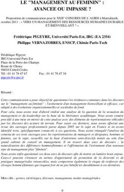 LE "MANAGEMENT AU FEMININ" : AVANCEE OU IMPASSE ?