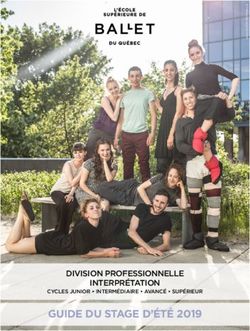 GUIDE DU STAGE D'ÉTÉ 2019 - DIVISION PROFESSIONNELLE INTERPRÉTATION CYCLES JUNIOR INTERMÉDIAIRE AVANCÉ SUPÉRIEUR - École ...