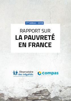 LA PAUVRETÉ EN FRANCE - RAPPORT SUR 1ère édition 2018 - Observatoire des inégalités