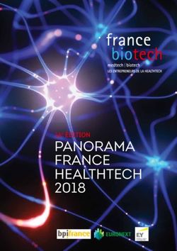 PANORAMA FRANCE HEALTHTECH 2018 - 16e édition