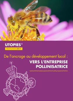 Vers l'entreprise pollinisatrice - De l'ancrage au développement local : Restitution 2017