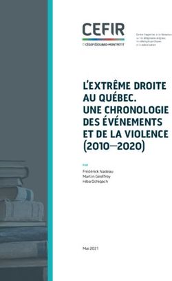 L'EXTRÊME DROITE AU QUÉBEC. UNE CHRONOLOGIE DES ÉVÉNEMENTS ET DE LA VIOLENCE - (2010-2020) - CEFIR