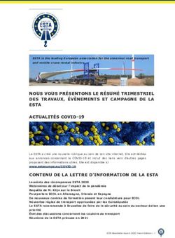 NOUS VOUS PR&Eacute;SENTONS LE R&Eacute;SUM&Eacute; TRIMESTRIEL DES TRAVAUX, &Eacute;V&Egrave;NEMENTS ET CAMPAGNE DE LA ESTA ACTUALIT&Eacute;S COVID-19
