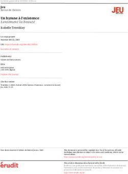 Un hymne à l'existence Lentement la beauté - Isabelle Tremblay - Érudit