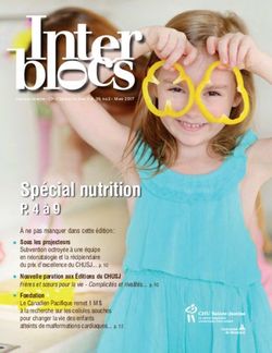 Spécial nutrition - CHU Sainte-Justine