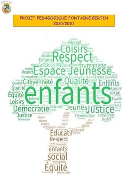 PROJET PEDAGOGIQUE FONTAINE BERTIN 2020/2021