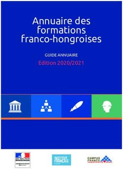 Annuaire des formations franco-hongroises - Edition 2020/2021 GUIDE ANNUAIRE - Campus France Hongrie
