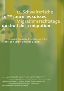 Schweizerische Migrationsrechtstage - Universität Bern