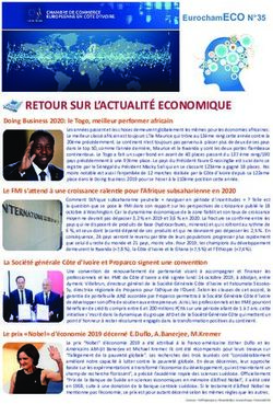 RETOUR SUR L'ACTUALITÉ ECONOMIQUE - Eurocham CI