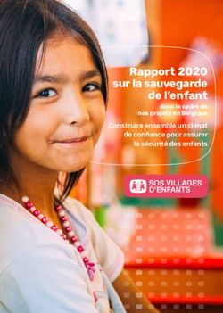 Rapport 2020 sur la sauvegarde de l'enfant - dans le cadre de nos projets en Belgique - SOS Villages d ...