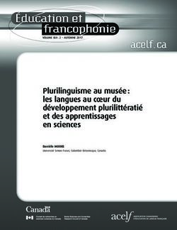 Plurilinguisme au musée: les langues au coeur du développement plurilittératié et des apprentissages en sciences - Danièle MOORE - acelf