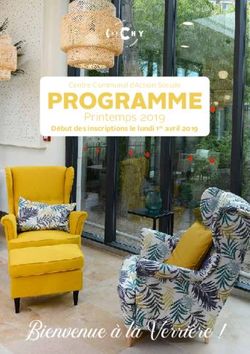 Bienvenue à la Verrière ! - PROGRAMME Printemps 2019 - Ville de Clichy