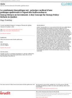 Le rendement énergétique net : principe cardinal d'une politique québécoise à l'égard des hydrocarbures Energy Return on Investment: A Key Concept ...